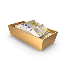 Box With Lots Euro 200 Money Notes PNG & PSD Images