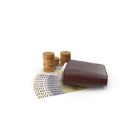 Closed Wallet Euro 200 Money Bill Coins PNG & PSD Images