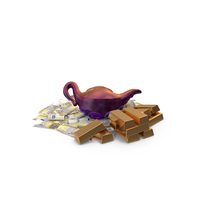 Euro 200 Money Lots Gold Biscuits Lamp PNG & PSD Images