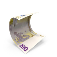 Euro 200 Money Note Bend PNG & PSD Images
