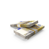 Euro 200 Money Notes Lots Three PNG & PSD Images