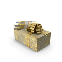 Gift Box With Euro 200 Money Notes Lots On Top PNG & PSD Images