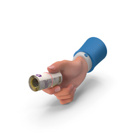 Giving Euro 200 Money Roll Cash Hand Hold PNG & PSD Images
