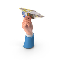 Paper Plane Euro 200 Note Hand Hold PNG & PSD Images