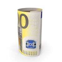 Single Euro 200 Money Role Note PNG & PSD Images