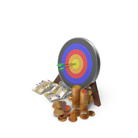 Target Win Euro 200 Money Gold Coins PNG & PSD Images