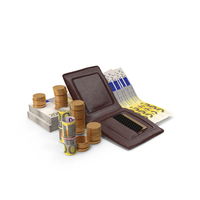 Wallet Open Euro 200 Money Gold Coins PNG & PSD Images