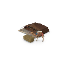 Traditional Bedouin Tent with Camel Fur PNG & PSD Images
