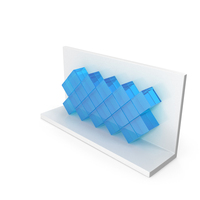 Blue Glass Primitive Shape Cubes Stack PNG & PSD Images