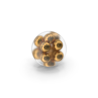 Golden Balls Inside Glass Sphere PNG & PSD Images