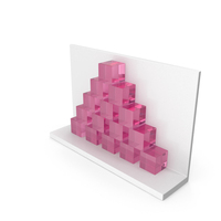 Primitive Shape Cubes Arranged Glass PNG & PSD Images
