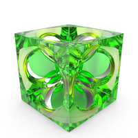 Glass Spherical Bubble Balls In Cube PNG & PSD Images