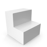 White Cube Corner Cut Shape PNG & PSD Images