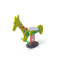 Action4kids Children Playground Equipment: Giraffe Spring Swing PNG & PSD Images