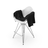 Eames Polypropylene Plastic Tall Legs Barstool PNG & PSD Images