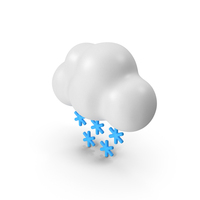 Snowy Cloud Weather Icon PNG & PSD Images