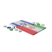 Israel Flag VS Iran Flag Puzzle PNG & PSD Images