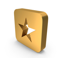 Favorite Star Square Web Gold PNG & PSD Images