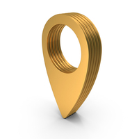 Navigate Pin Locate Gold PNG & PSD Images