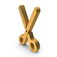 Scissor Cut Symbol Gold PNG & PSD Images