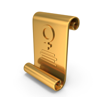 Letter Womans Day Letter Icon Gold PNG & PSD Images