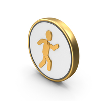 Walking Man Gold PNG & PSD Images
