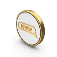 WWW Web Gold Coin PNG & PSD Images