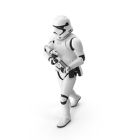First Order Stormtrooper With Blaster Walking Pose PNG & PSD Images
