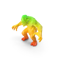 Low Poly Stylized Cave Troll PNG & PSD Images