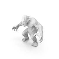 Low Poly Stylized Cave Troll PNG & PSD Images
