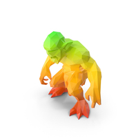 Low Poly Stylized Cave Troll PNG & PSD Images
