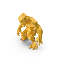Low Poly Stylized Cave Troll PNG & PSD Images