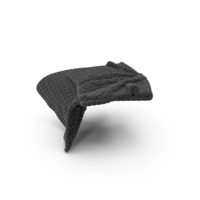 Soft Throw Blanket Black PNG & PSD Images