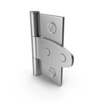 Steel Hinge With Screwhead Closed PNG & PSD Images