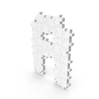Letter A Monochrome Puzzle PNG & PSD Images