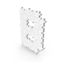 Letter B Monochrome Puzzle PNG & PSD Images