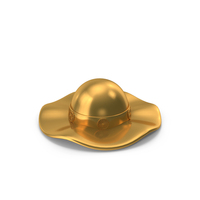 Cow Hat Beach Hat Icon Gold PNG & PSD Images