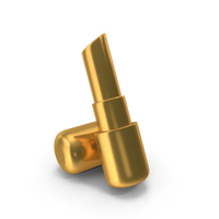 Female Makeup Lipstick Icon Gold PNG & PSD Images
