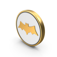 Bat Design Shape Coin PNG & PSD Images