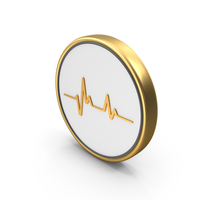Heart Beat Line Medical Design Coin PNG & PSD Images