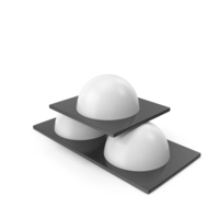 Cups Semi Sphere Black White PNG & PSD Images