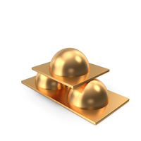 Cups Semi Sphere Gold PNG & PSD Images