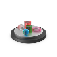 Glass Arranged Basic Primitives PNG & PSD Images