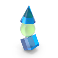 Glass Balance Ball Cube Cone PNG & PSD Images
