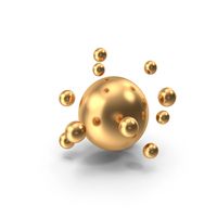 Gold Balls Spheres PNG & PSD Images