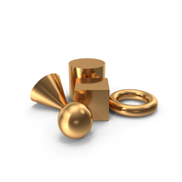 Gold Basic Primitives PNG & PSD Images