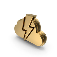 Gold Cloud With Symbol PNG & PSD Images