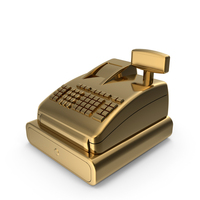 Gold Cartoon Cash Register PNG & PSD Images