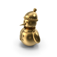 Gold Cartoon Snowman PNG & PSD Images
