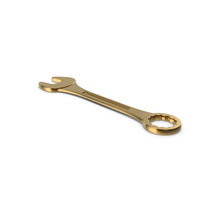 Gold Combination Wrench PNG & PSD Images